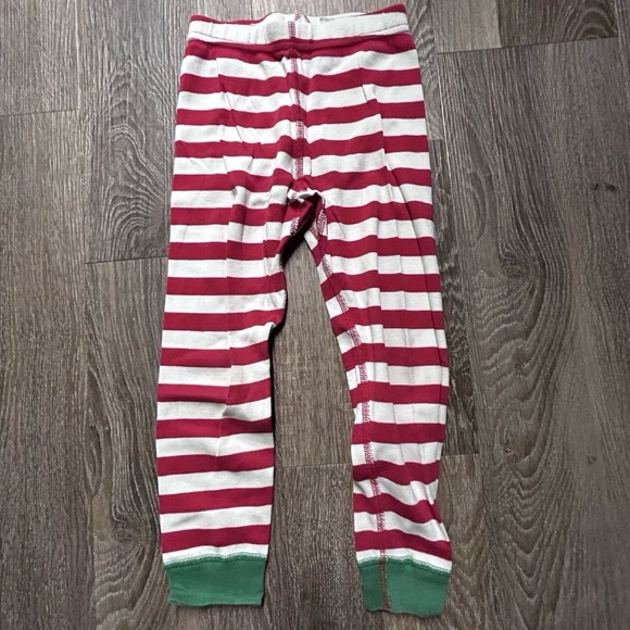 Toddler Hanna Andersson Red White Striped Christmas Pajama Set Size 4T - Picture 4 of 4